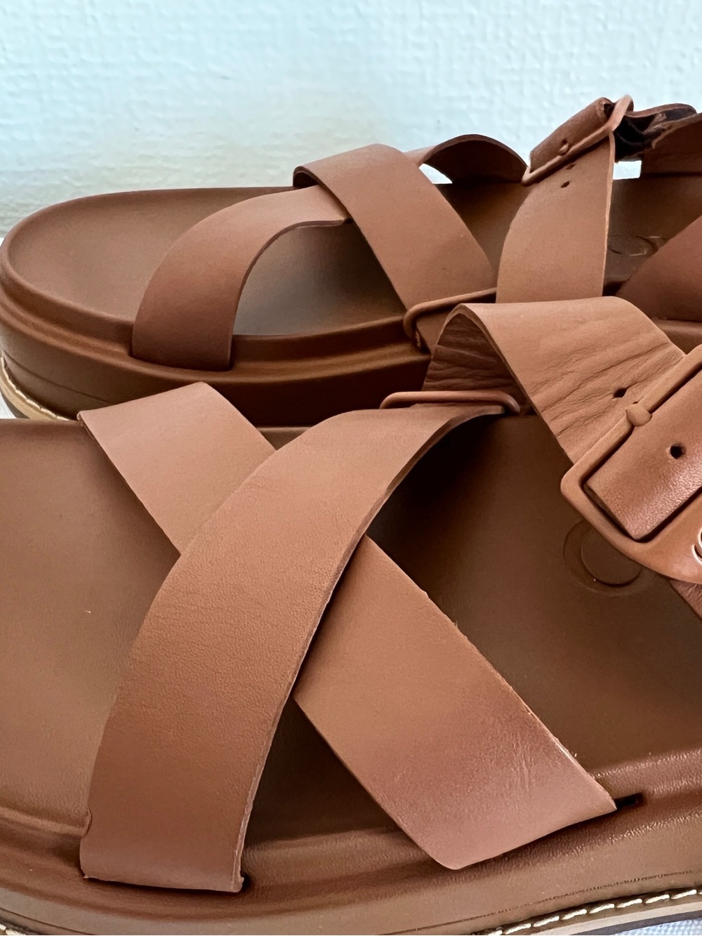 Chaco Townes Midform sandals, tan/brown strappy sandal, platform sandal - Picture 8 of 11